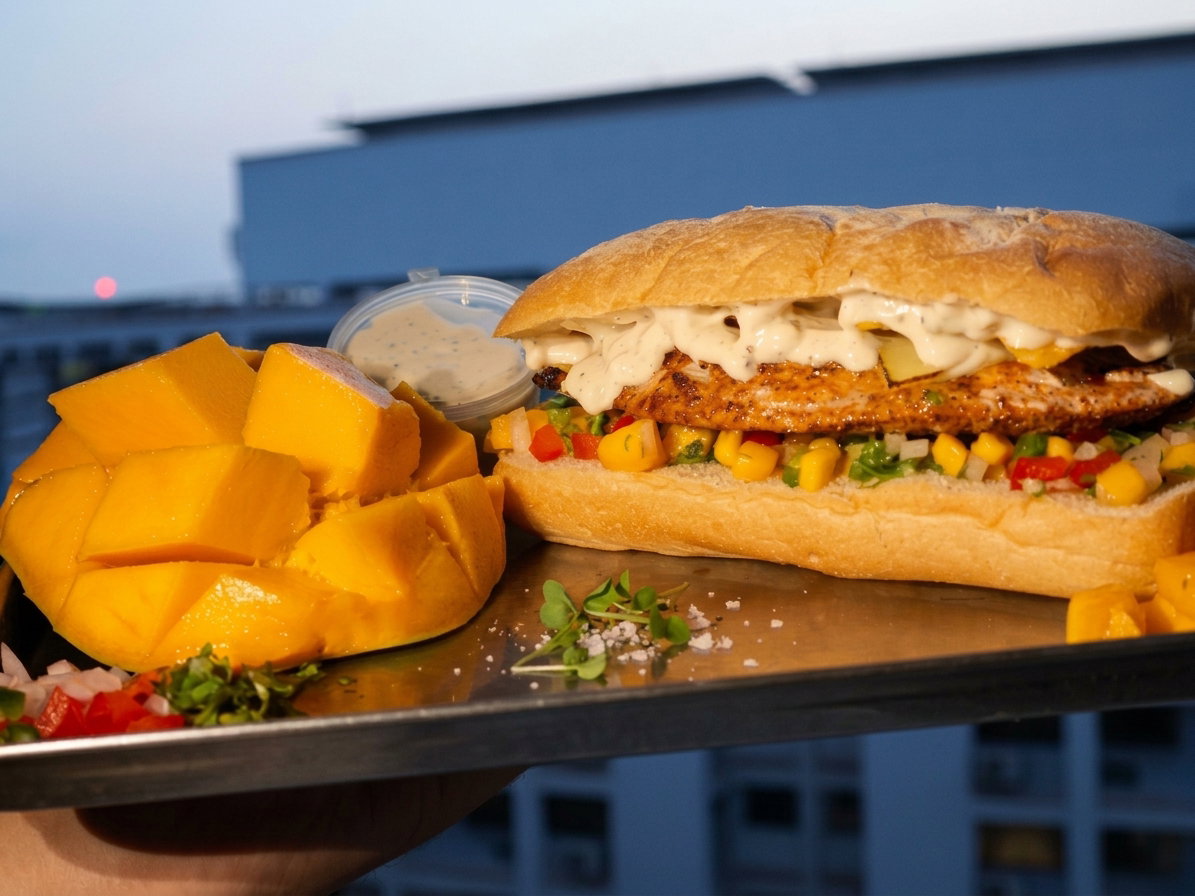 Mango Afterglow with Grilled Chicken Sandwich_1