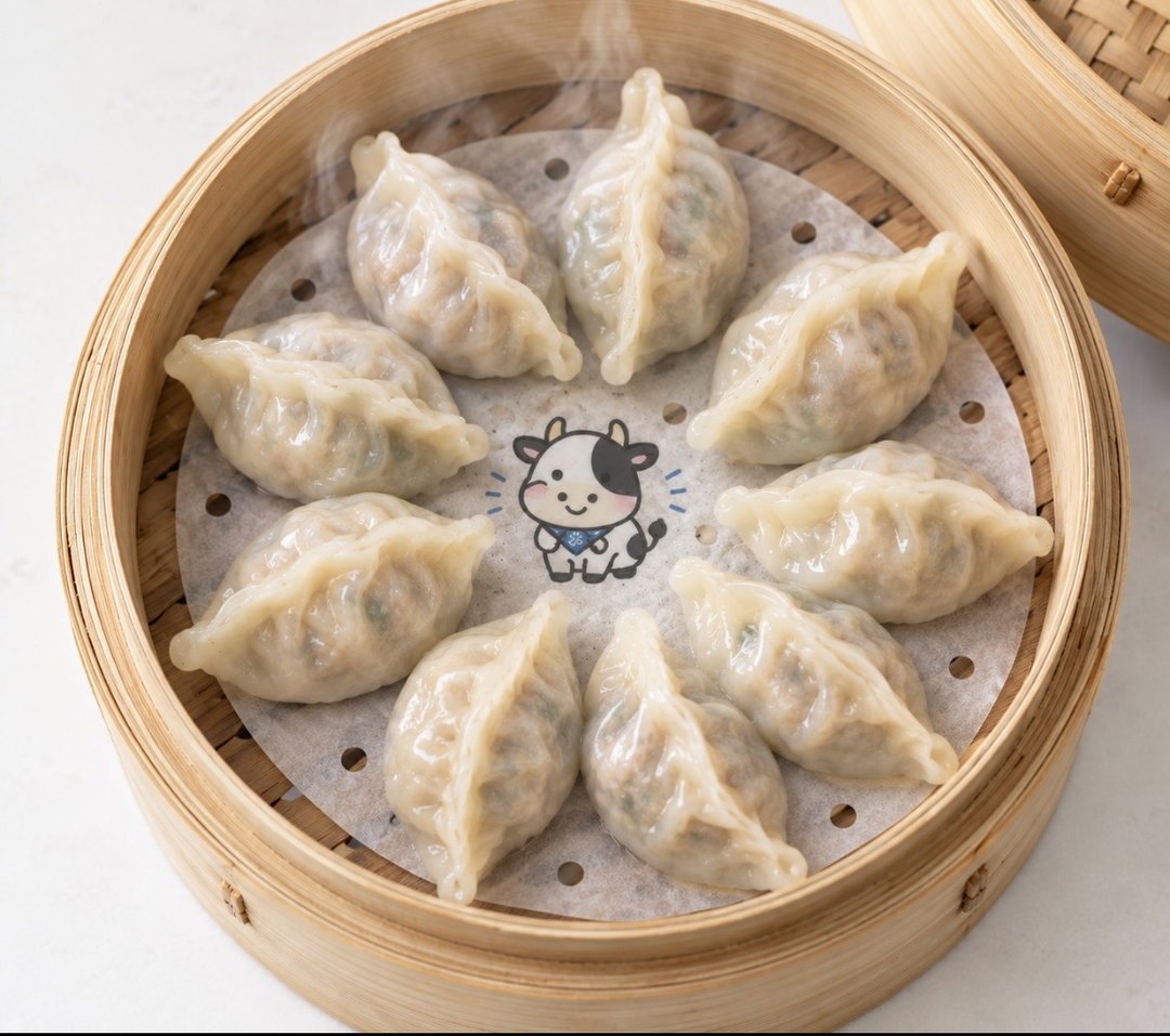 Steamed Beef Gyoza (6 pieces)