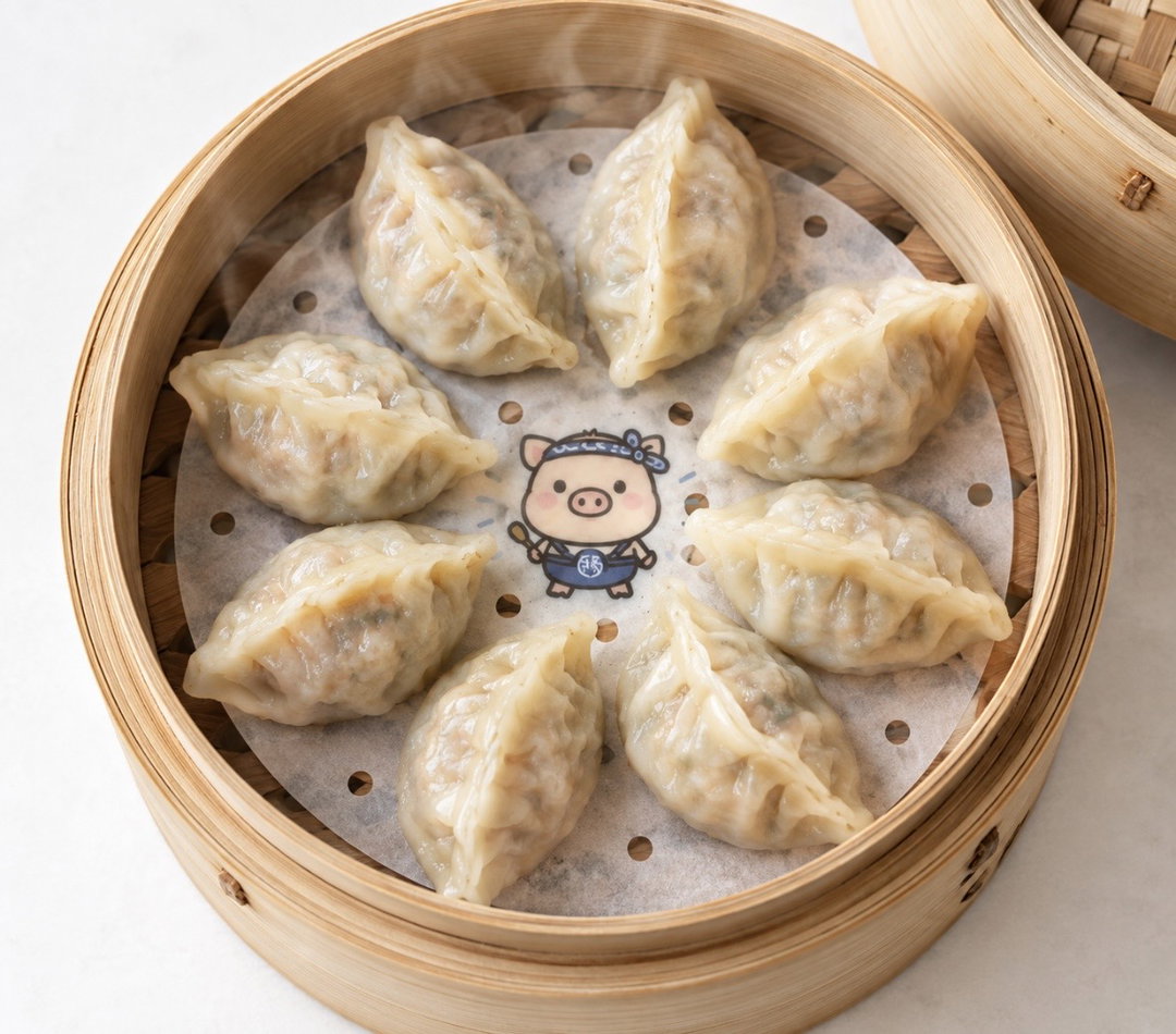 Steamed Pork Gyoza (6 pieces)