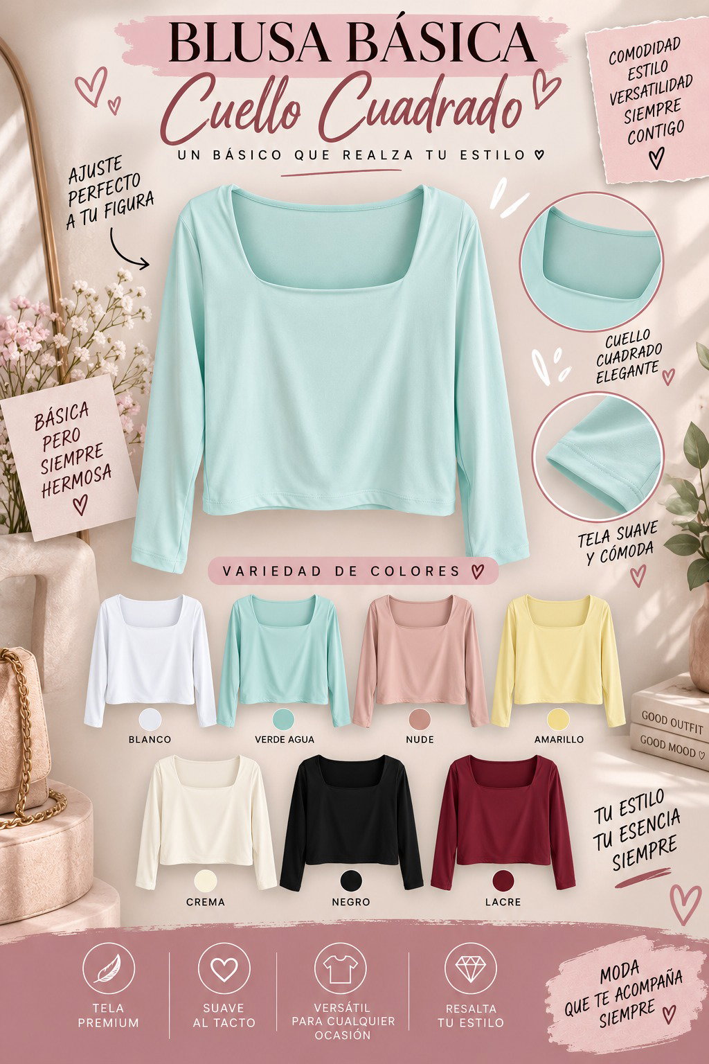 Blusas Cuello cuadrado_0