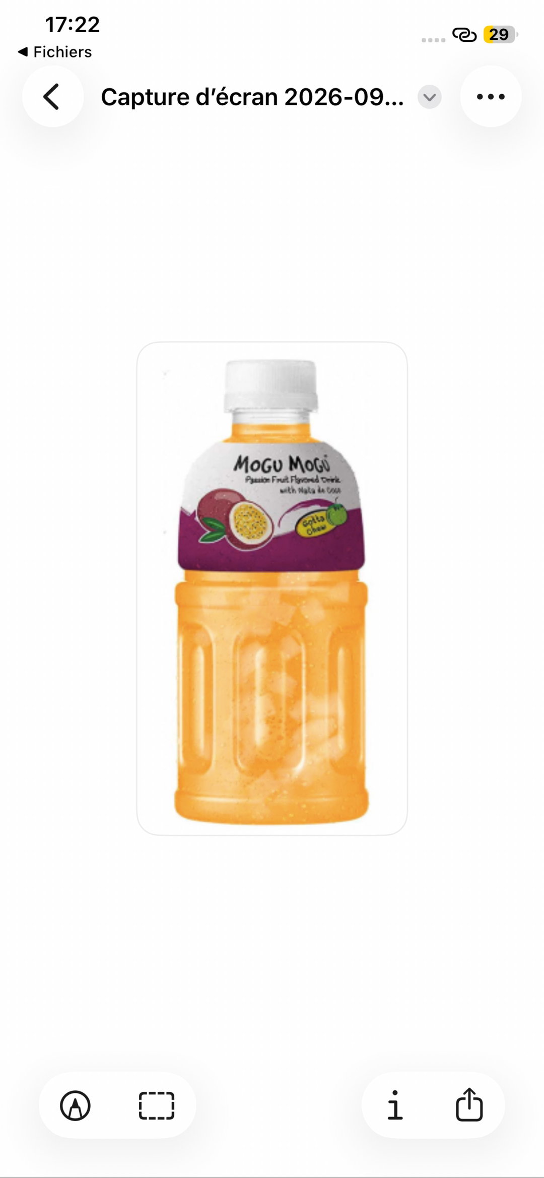 Bouteille Mogu Mogu Passion 32cl
