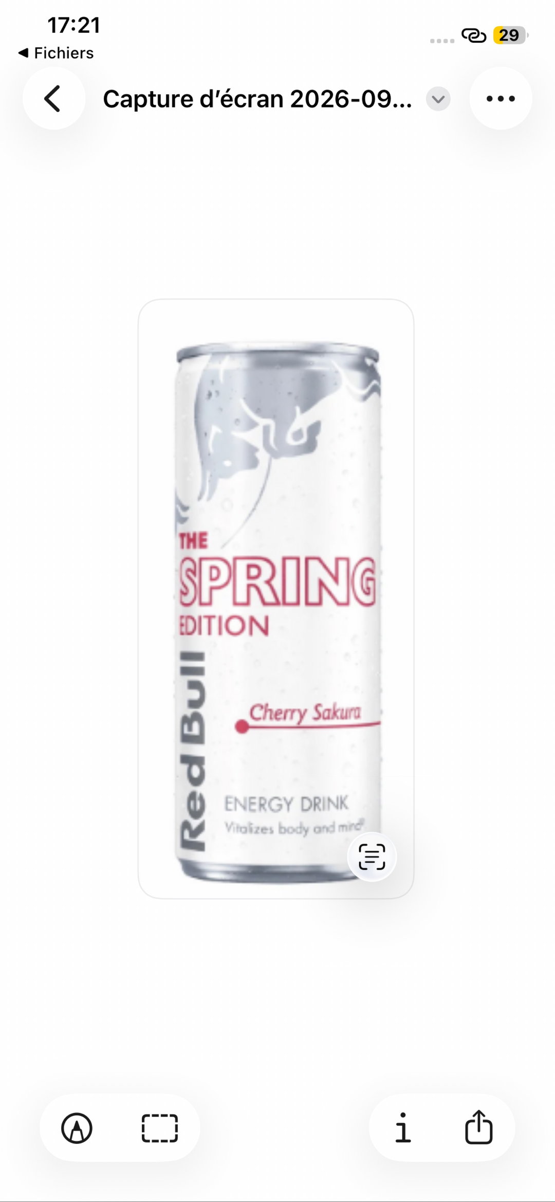 Canette Redbull Cherry Sakura 25cl