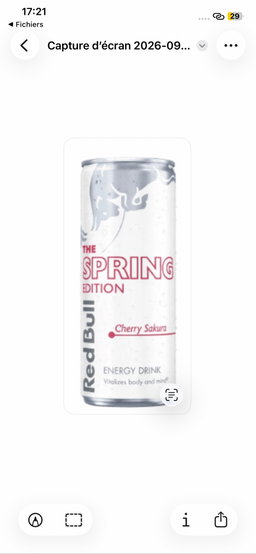 Canette Redbull Cherry Sakura 25cl