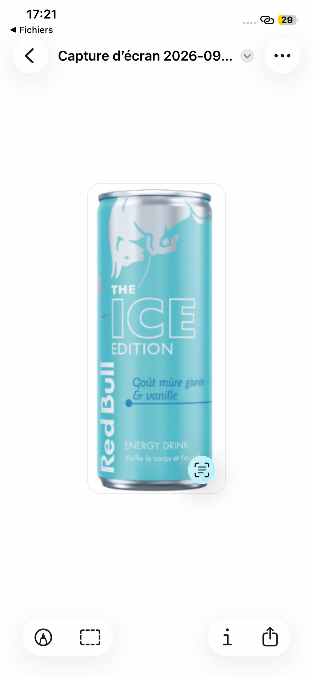 Canette Redbull Iced Vanille Berry 25cl
