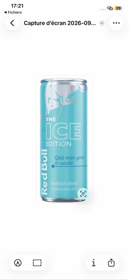 Canette Redbull Iced Vanille Berry 25cl