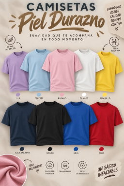 Camisetas Piel durazno