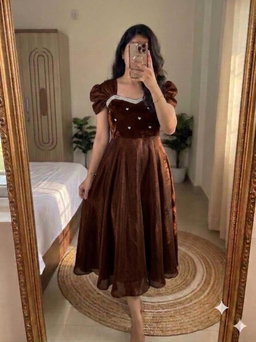  Premium space silk & mirror handwork Maxi gown JK  S-3XL 