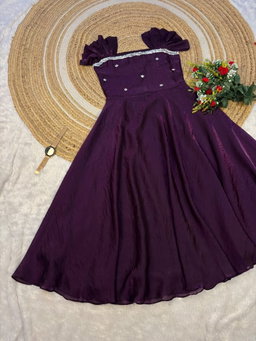  Premium space silk & mirror handwork Maxi gown JK  S-3XL 