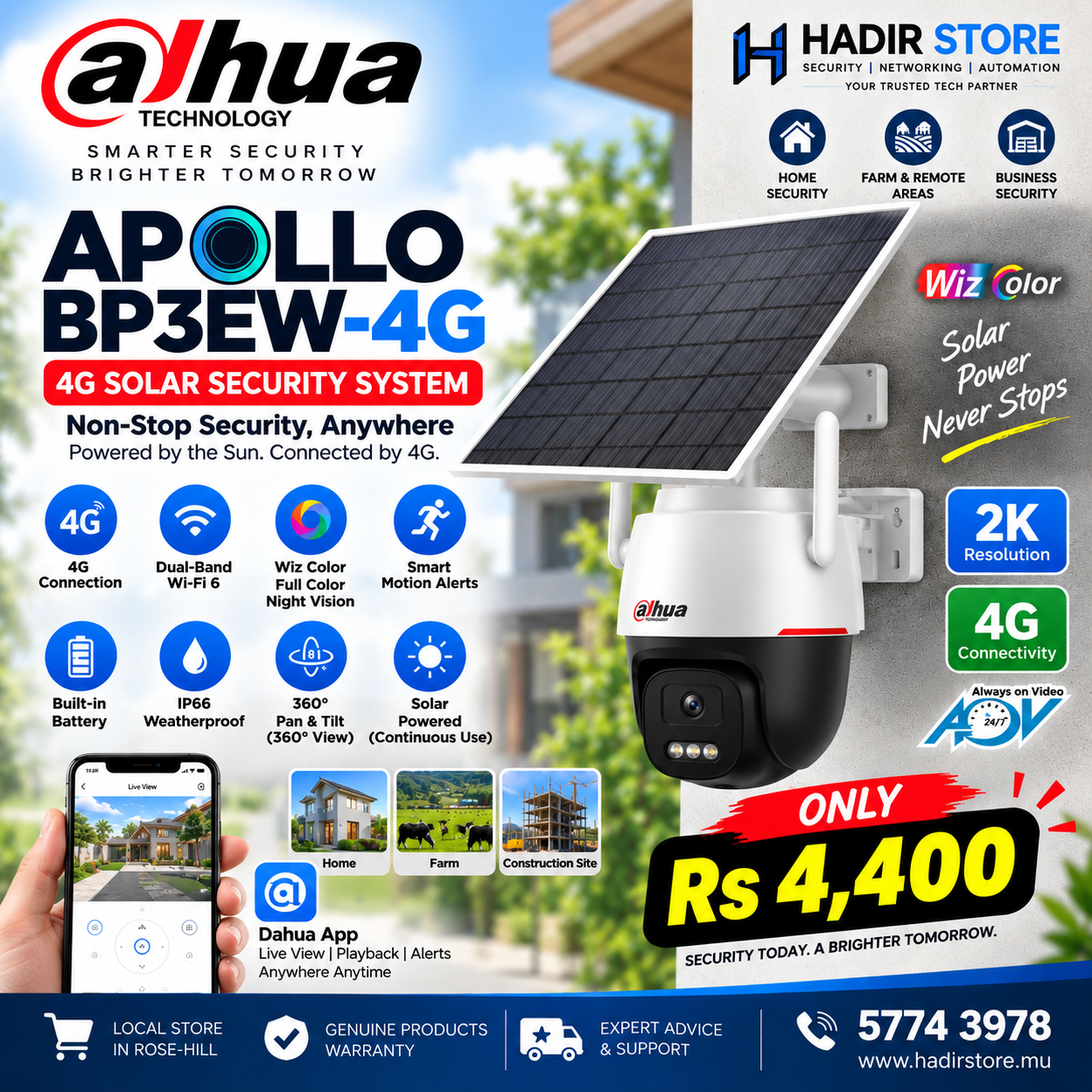 Dahua solar 4G camera 