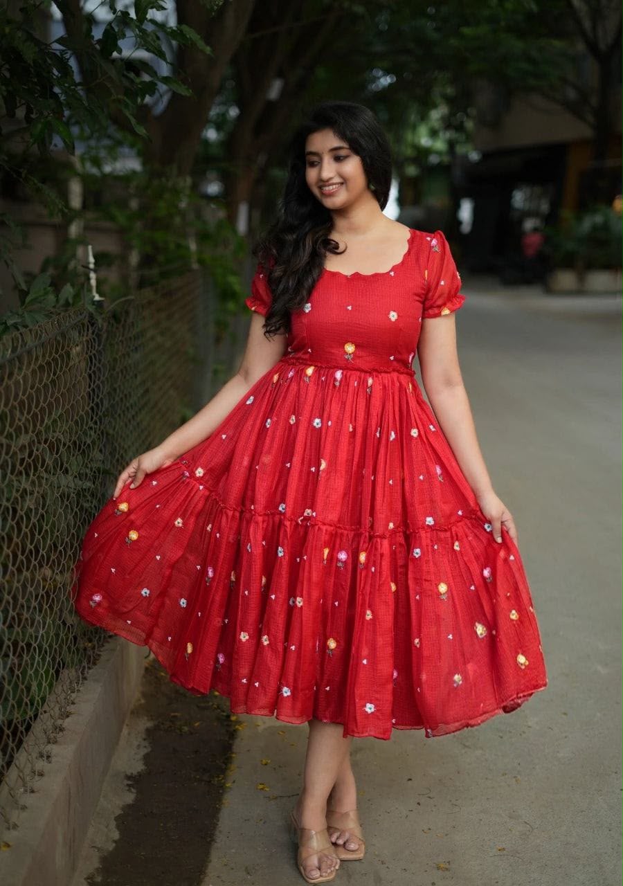 Chanderi Cotton maxi dress JK