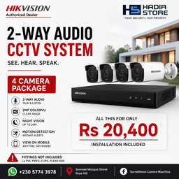 Hikvision Package 4 camera 2MP 2 way audio