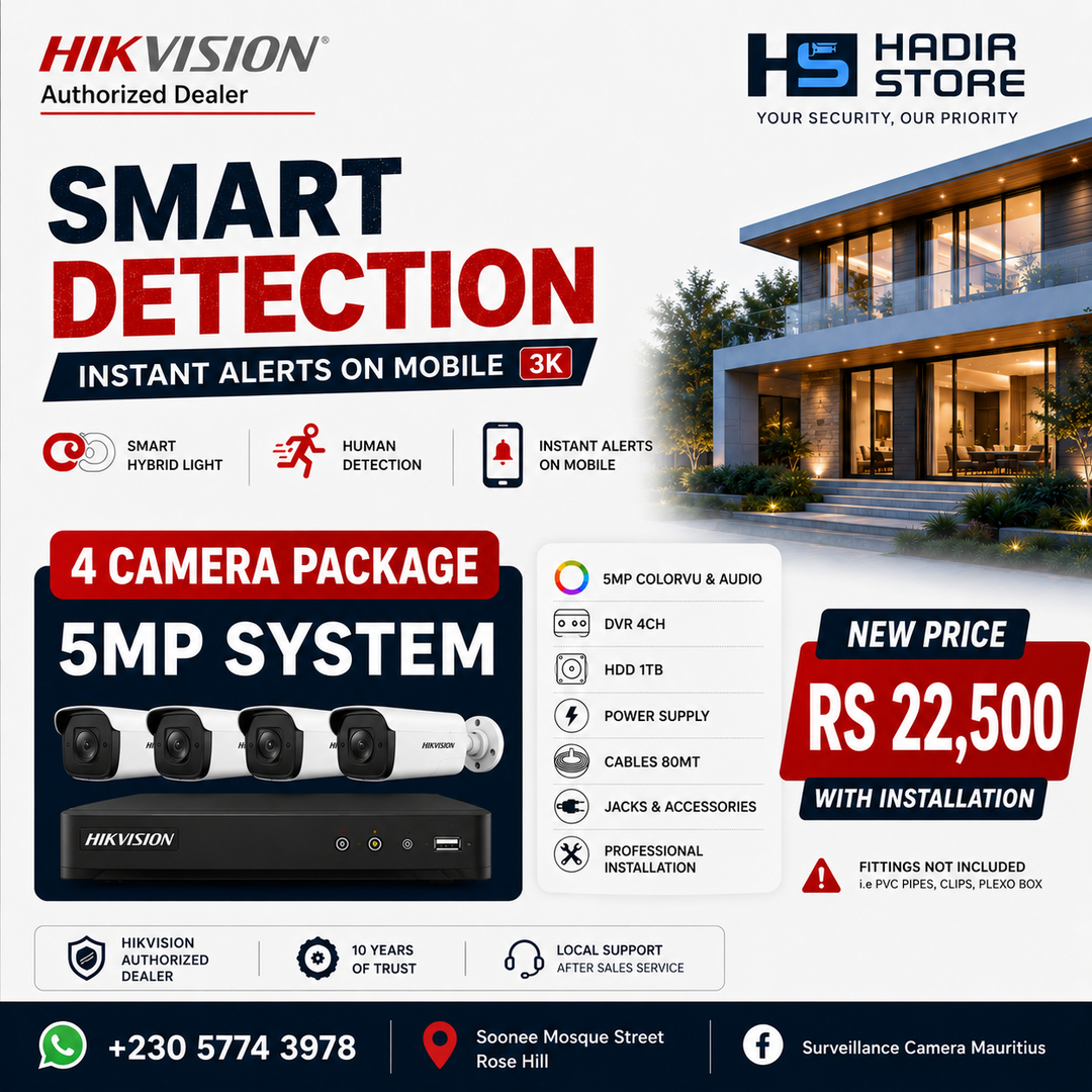 Hikvision Package 4 camera 5MP