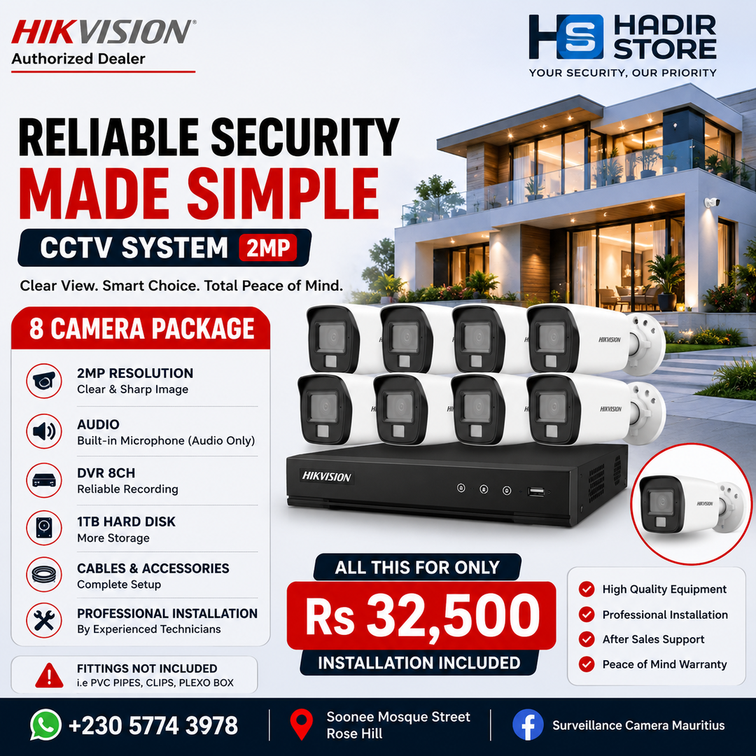 Hikvision Package 8 camera 2MP