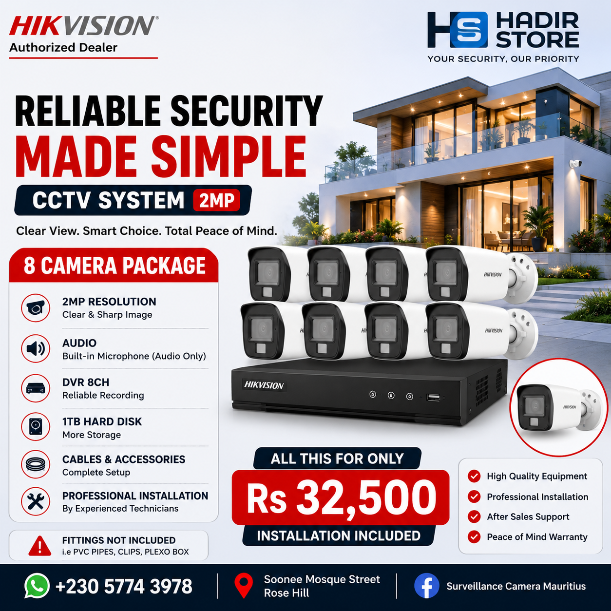 Hikvision Package 8 camera 2MP_0