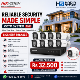 Hikvision Package 8 camera 2MP