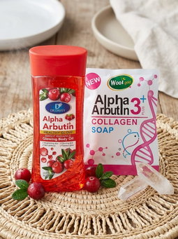 DR. DAVEY Alpha Arbutin Body Oil + Collagen Soap 