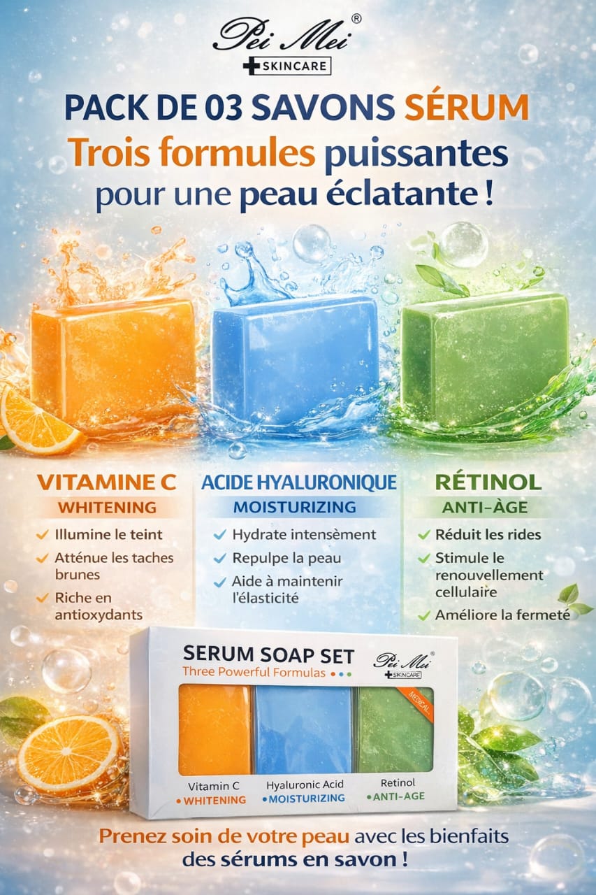PEI MEI PACK OF 03 SERUM SOAPS 