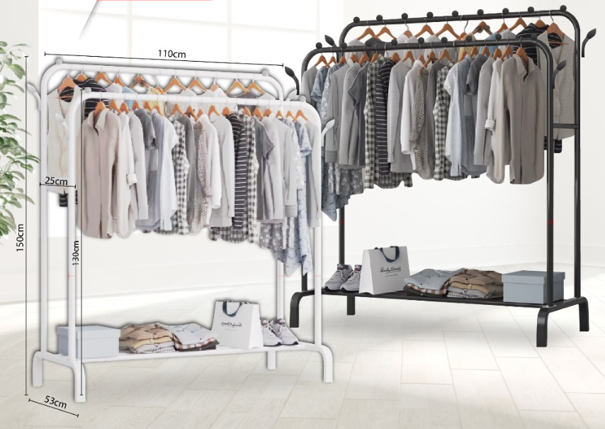 10700049 - DOUBLE LAYER CLOTHING RACK