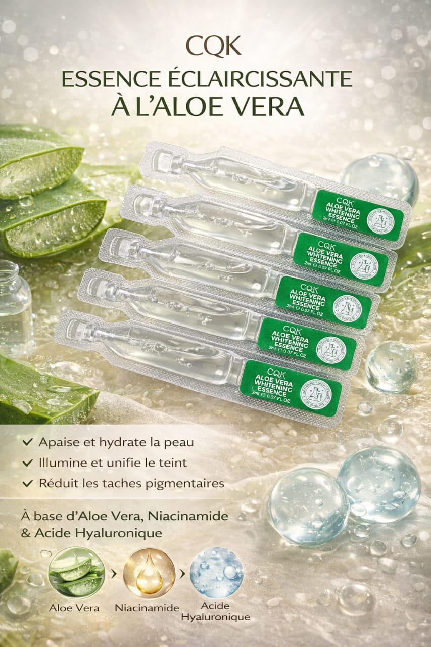 CQK ESSENCE ÉCLAIRCISSANTE Aloe Vera 2ml ✨