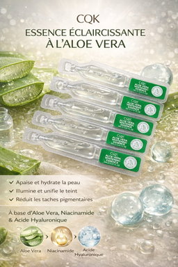 CQK ESSENCE ÉCLAIRCISSANTE Aloe Vera 2ml ✨