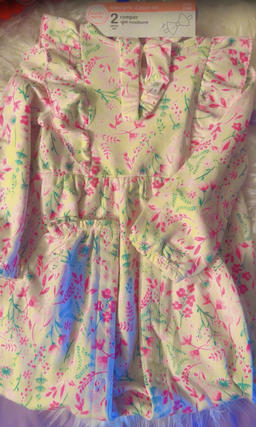 2pc. Floral Romper long sleeve