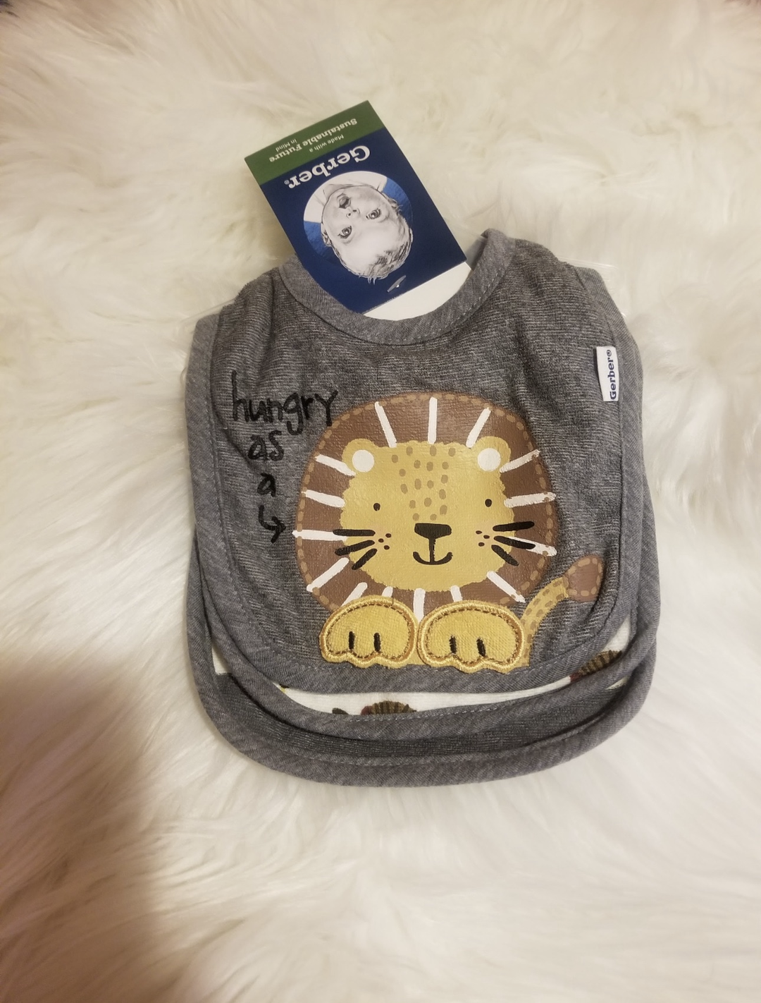 Gerber Hungry as a lion bib
