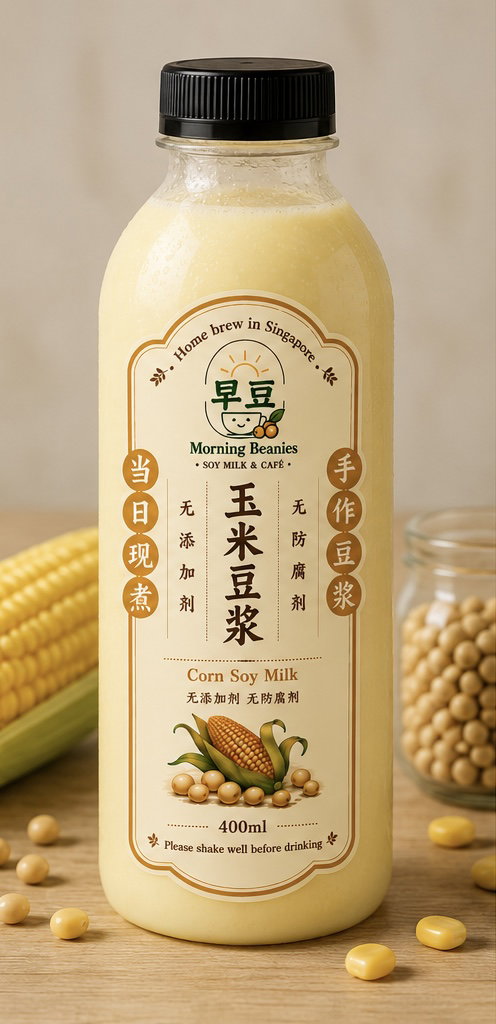 🌽Golden soy corn milk 400mls - Cold only_0