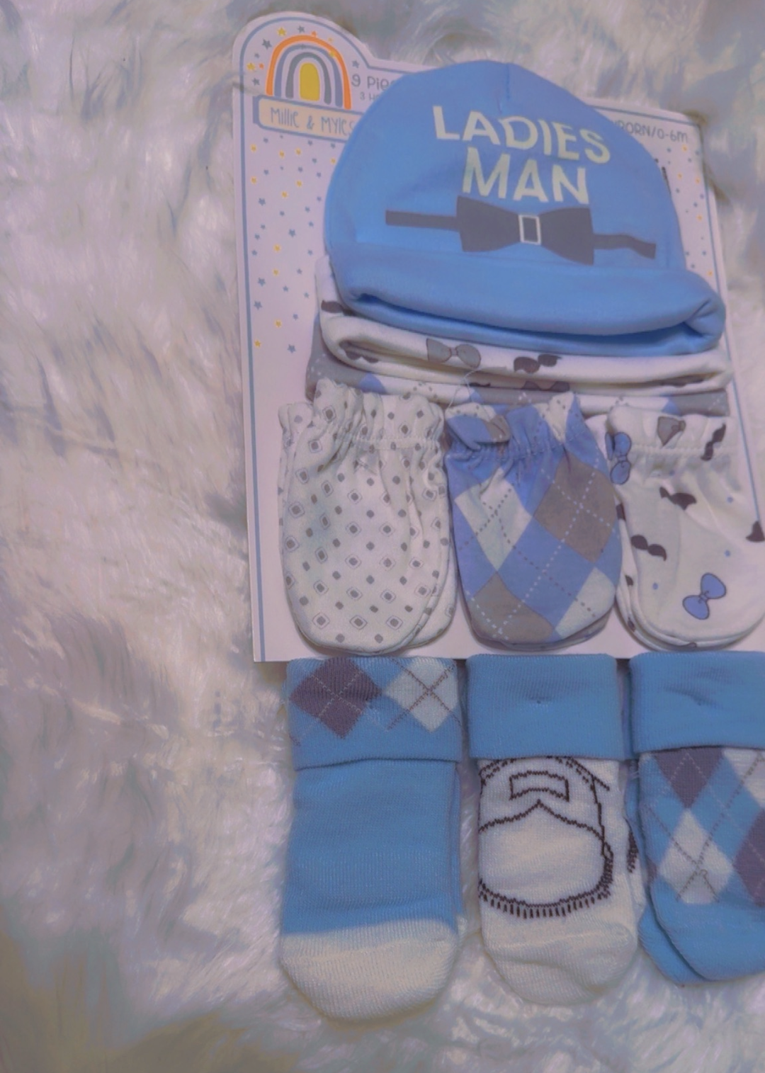 Little Man Tam, Mitten & socks Bundle