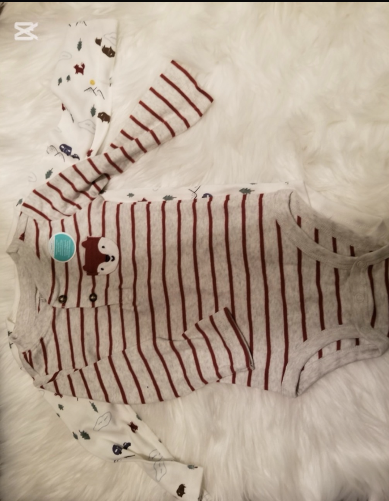 Fox 2 pc. Long sleeve onesies_0