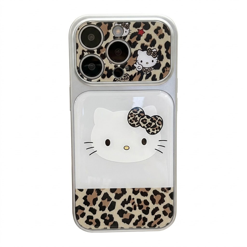 Case para iPhone de Hello Kitty con estampado de Leopardo