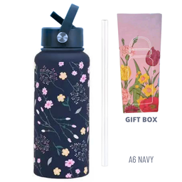 1000ML 3D FLORAL THUMBLER THERMOS BOTTLE