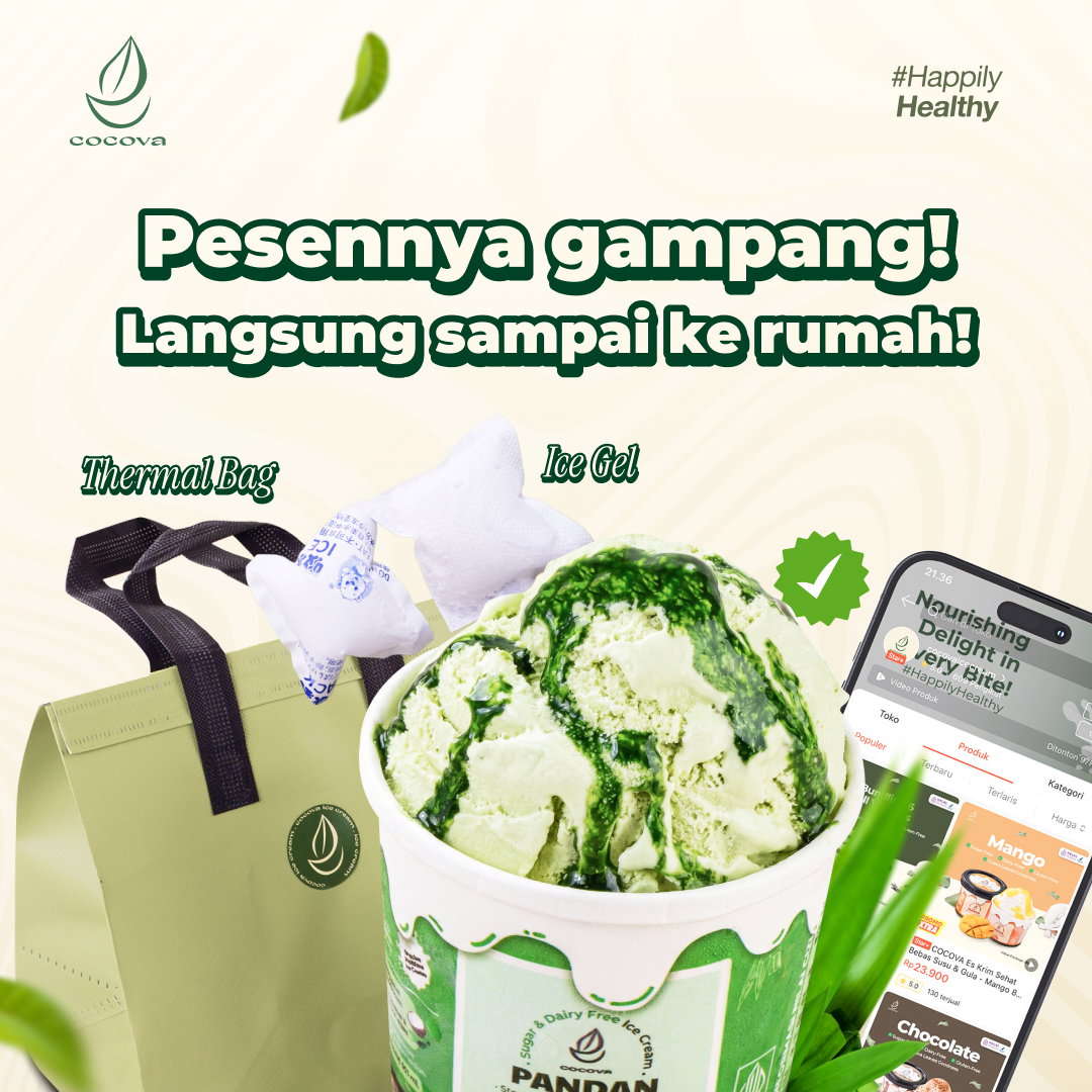 "Bisa makan es krim bareng keluarga, ga takut lagi sama manis & alerginya!" - Konsumen COCOVA_6