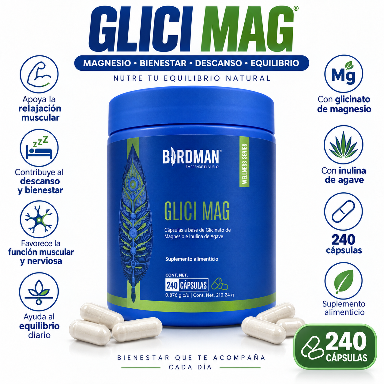 Glicinato de magnesio 240 capsulas _0