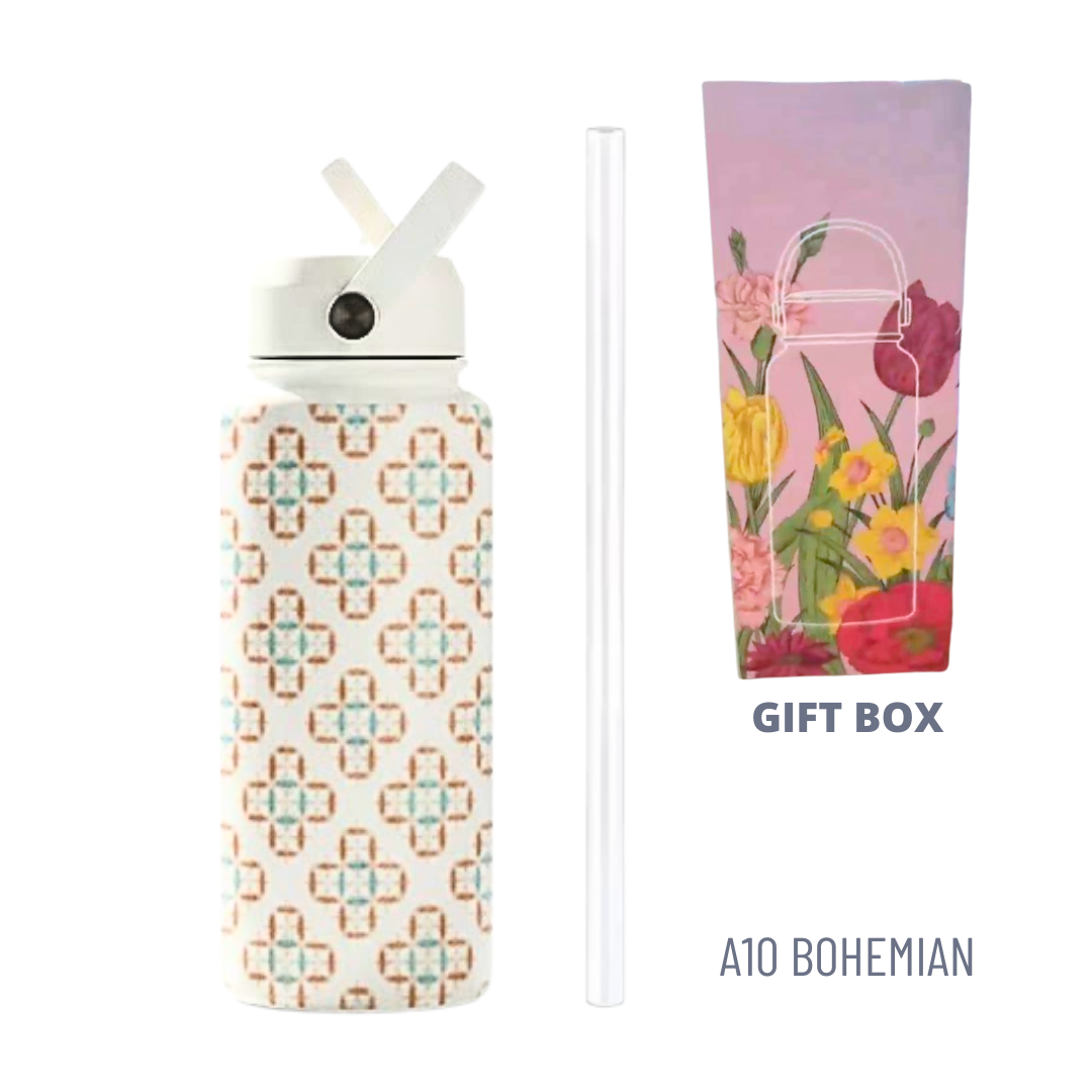 1000ML 3D FLORAL THUMBLER THERMOS BOTTLE_13