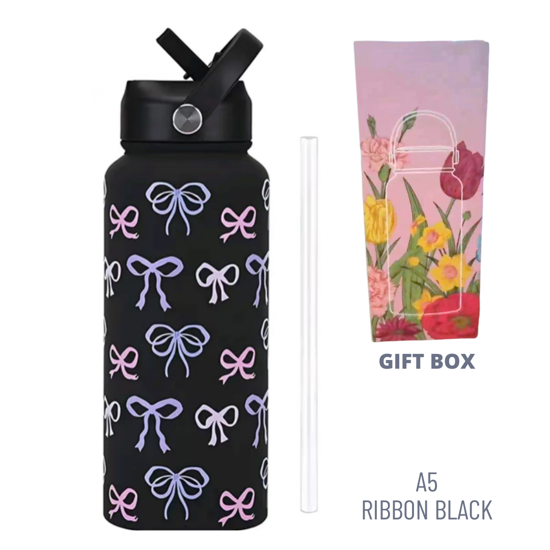 1000ML 3D FLORAL THUMBLER THERMOS BOTTLE_9