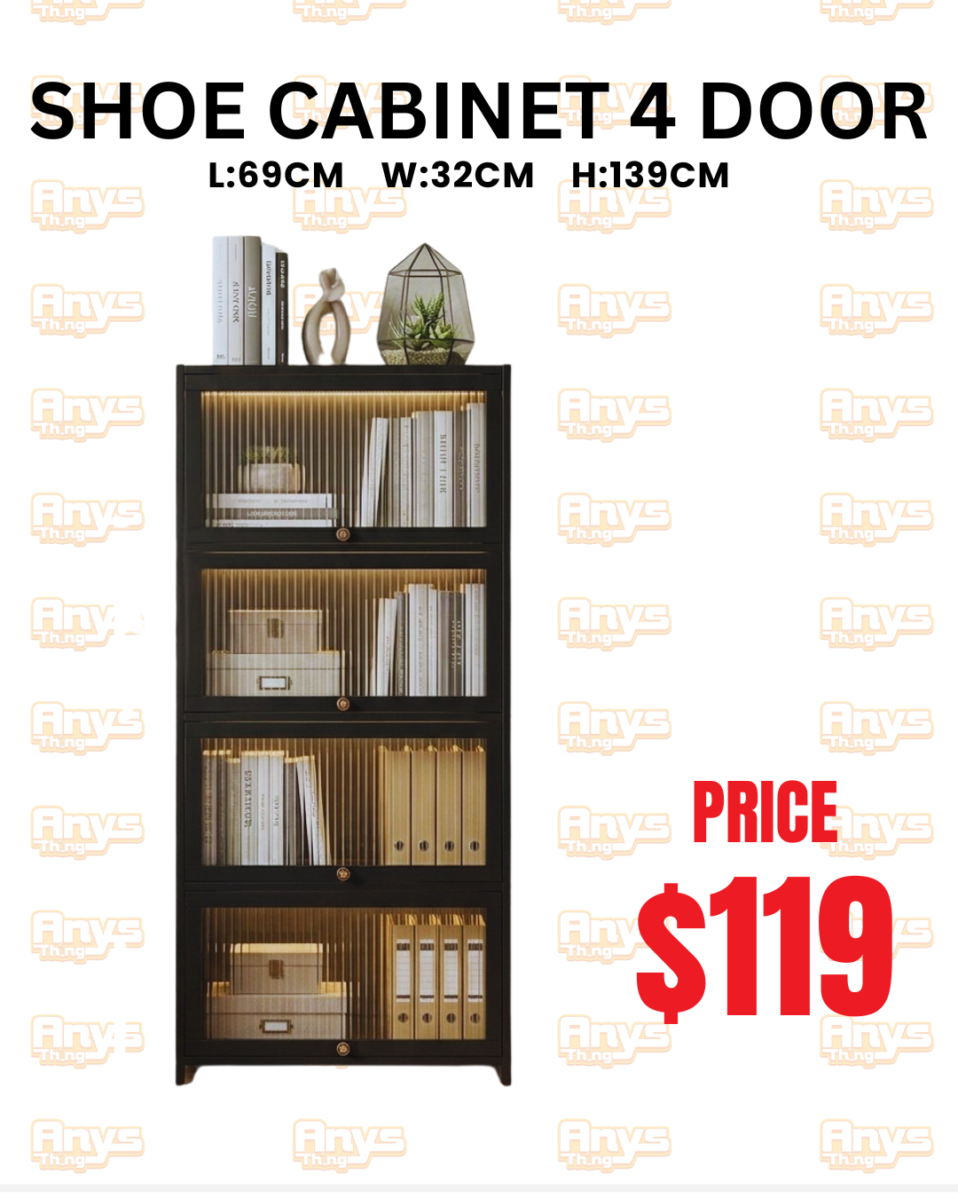 shoe cabinet 4 doors