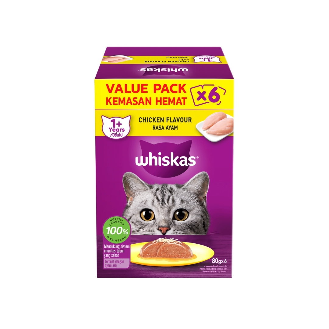 Whiskas Value Pack Wet Cat Food (80g x 6)_5