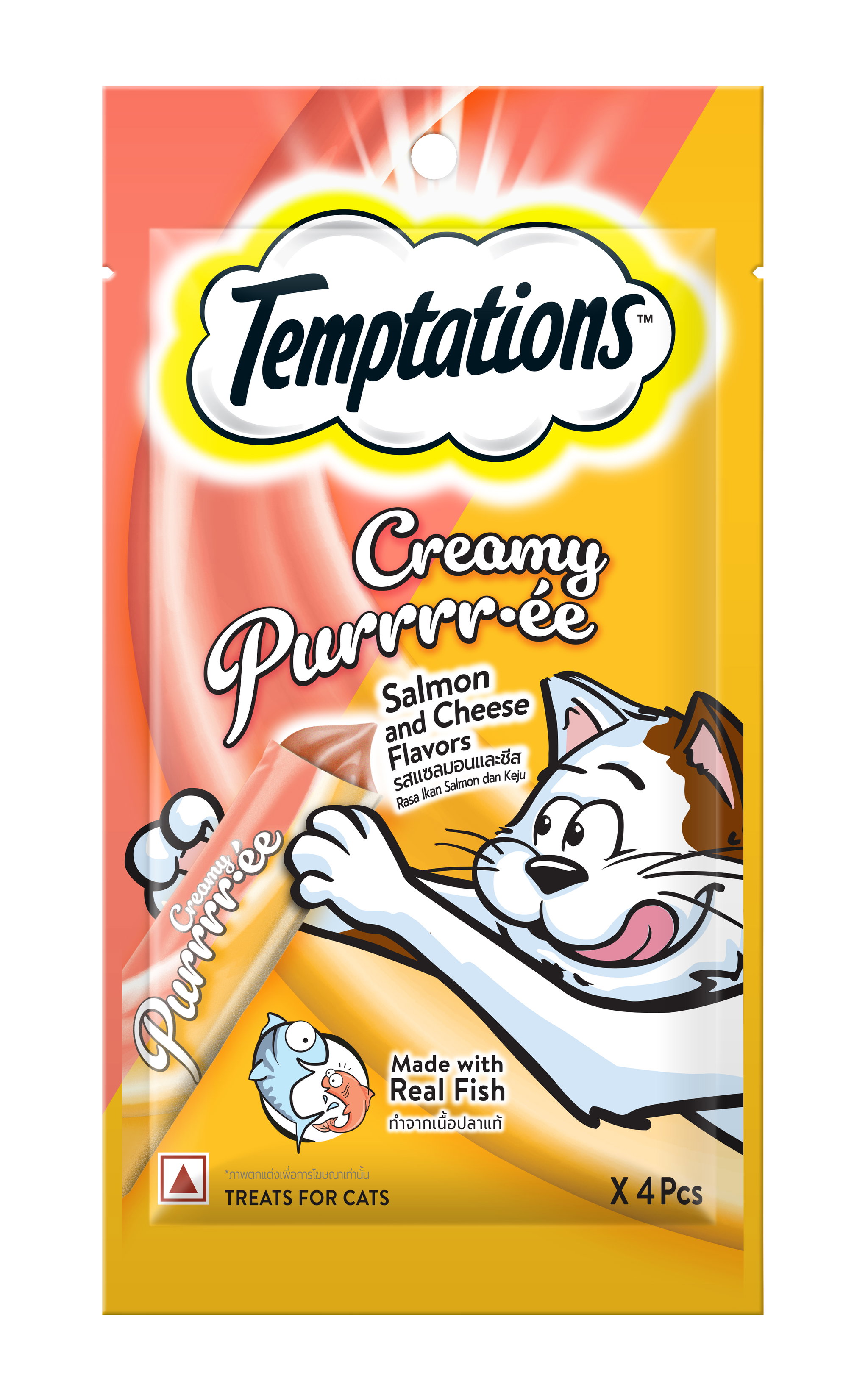 Temptations Creamy Purrrr-ee Cat Treats (4 Pcs)_1