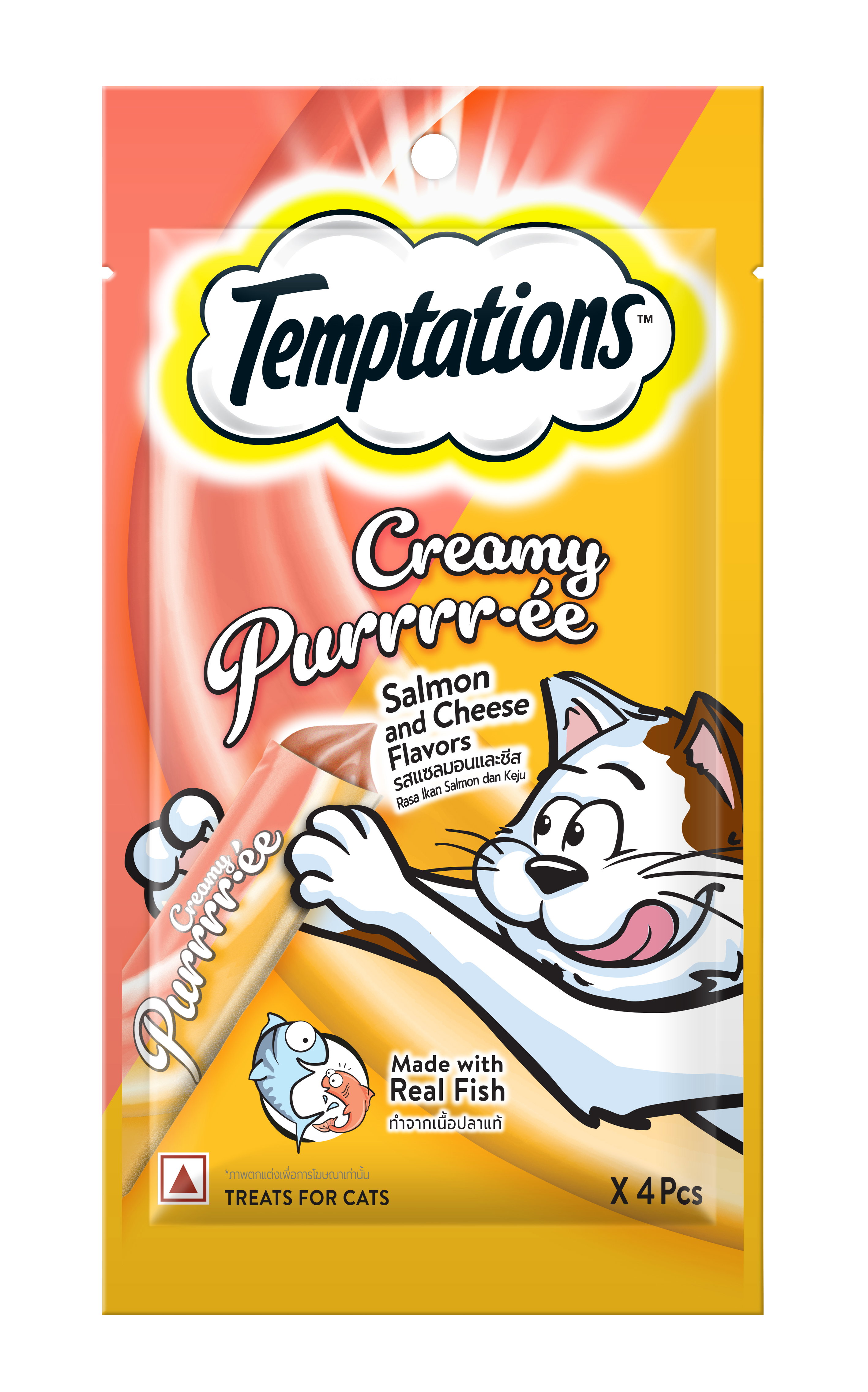 Temptations Creamy Purrrr-ee Cat Treats (4 Pcs)_1