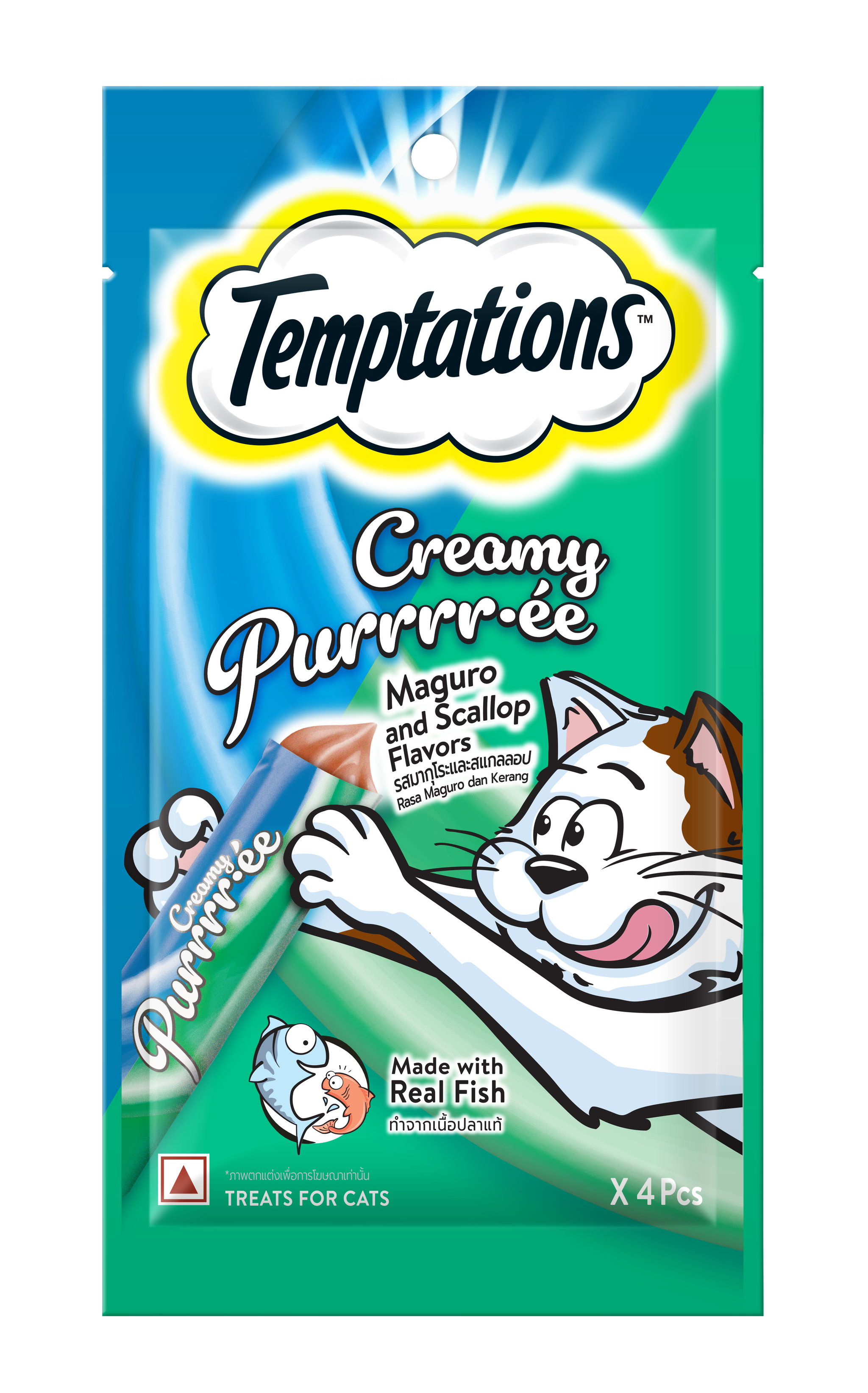Temptations Creamy Purrrr-ee Cat Treats (4 Pcs)_2