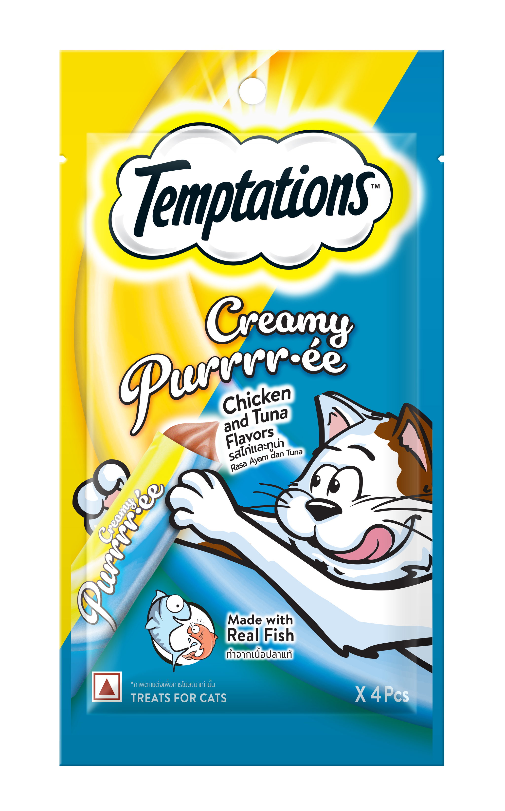Temptations Creamy Purrrr-ee Cat Treats (4 Pcs)_3
