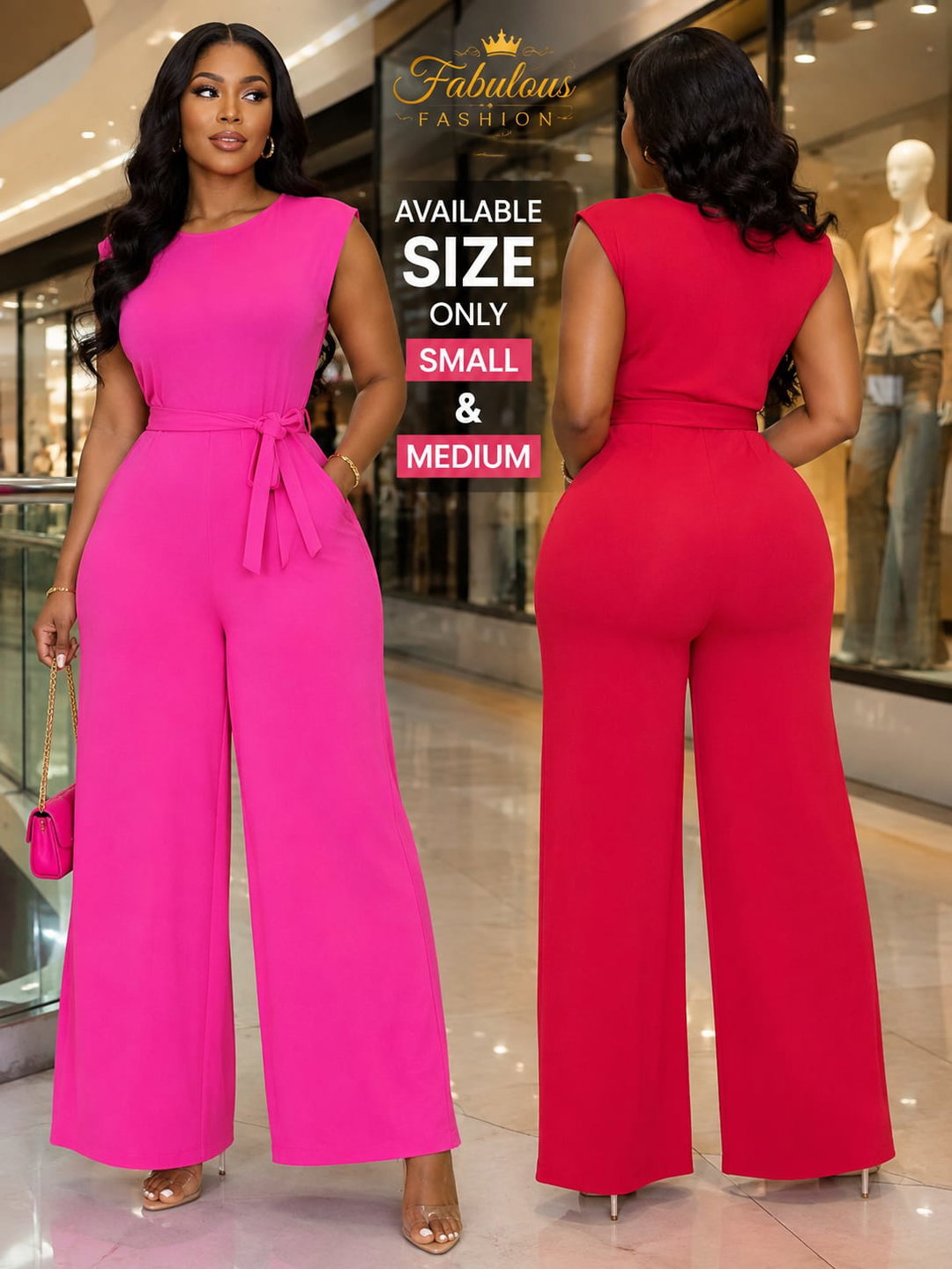 Macacão Pantalona Elegance com Cinto Removível
