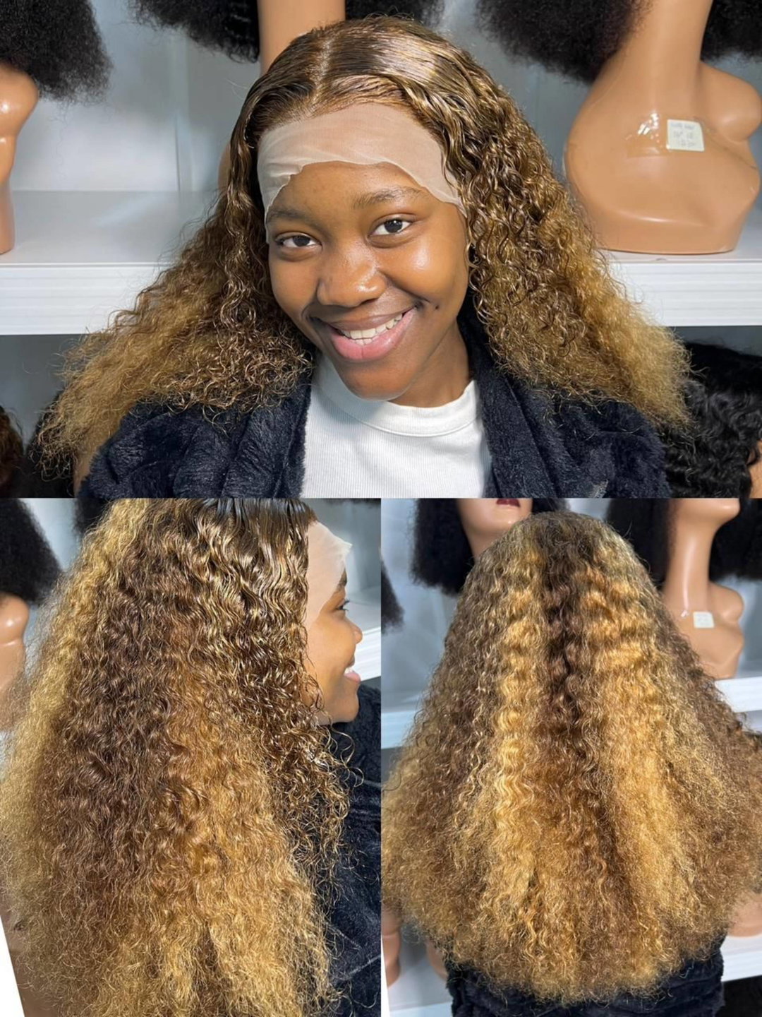 13x4 full frontal Pixie curl