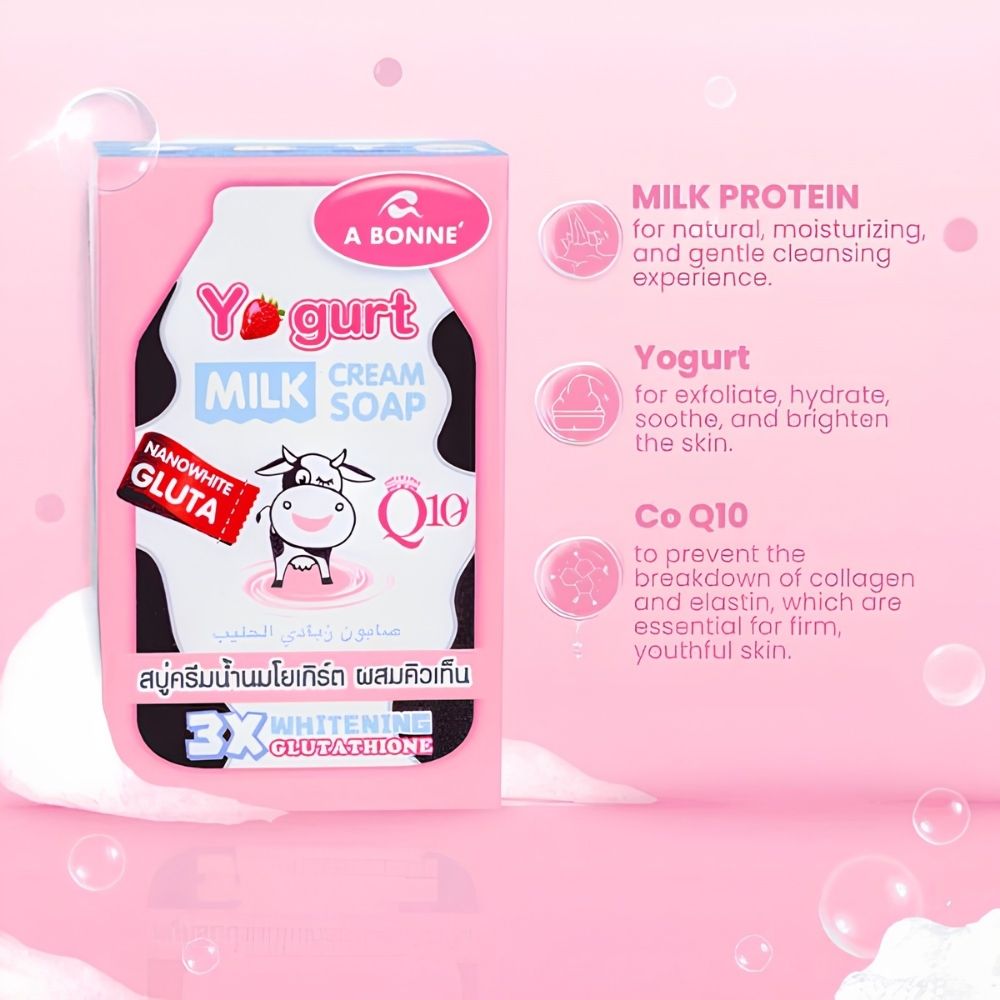 A Bonne - Yogurt Milk Cream Soap 90g (1 carton) | Wholesale Bath & Body Care Singapore_1