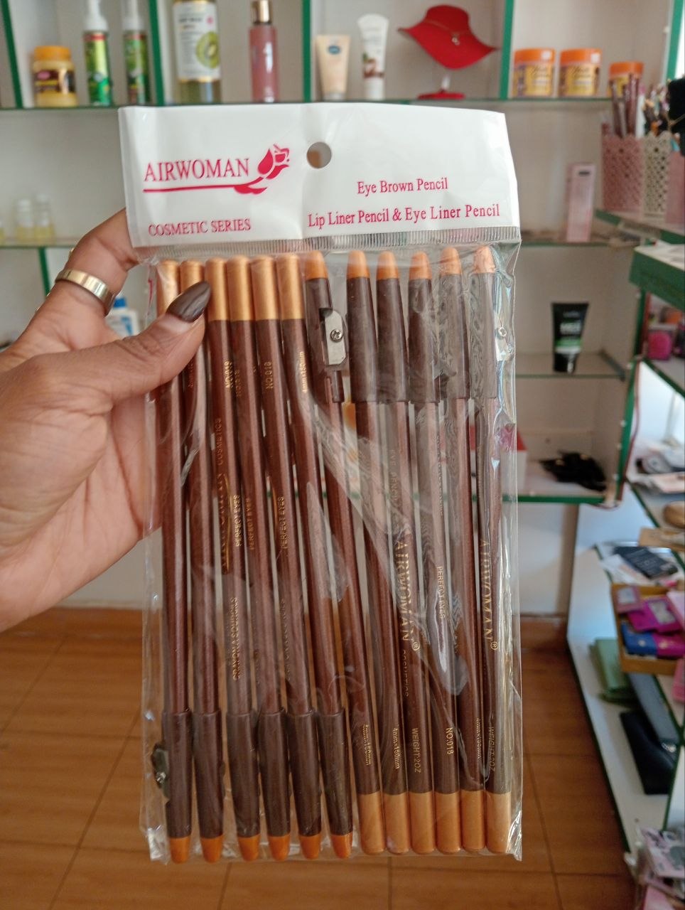 Airwoman No.018 Brown Lip Liner & Eye Liner Pencil Slim