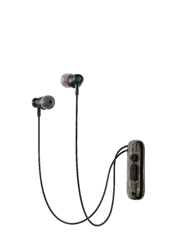 Porodo Soundtec Clear Ton Neckband with ANC Transparent - Black_1