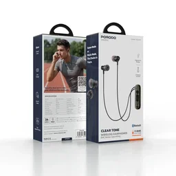 Porodo Soundtec Clear Ton Neckband with ANC Transparent - Black