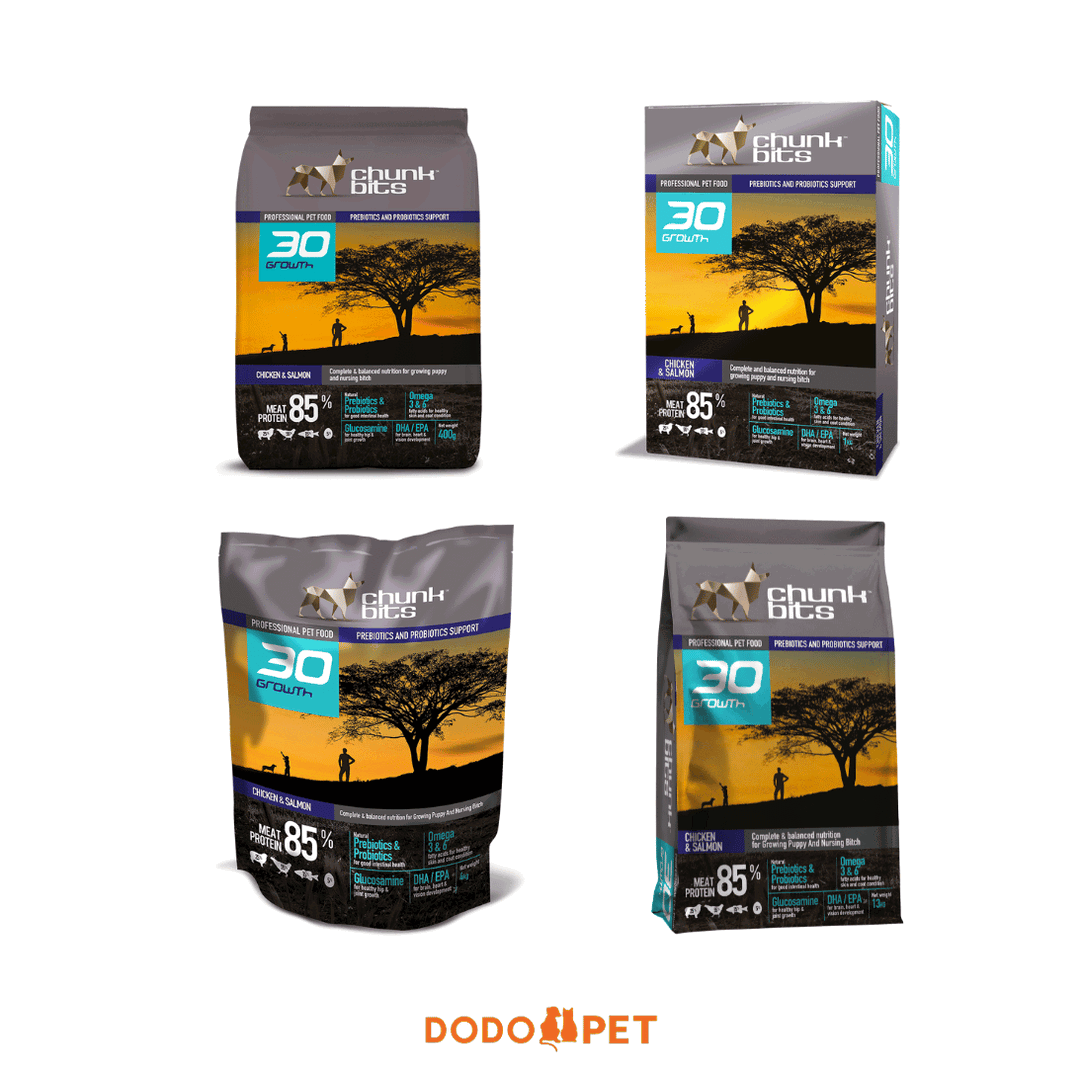 Chunkbits 30 Growth Chicken & Salmon Puppy Food