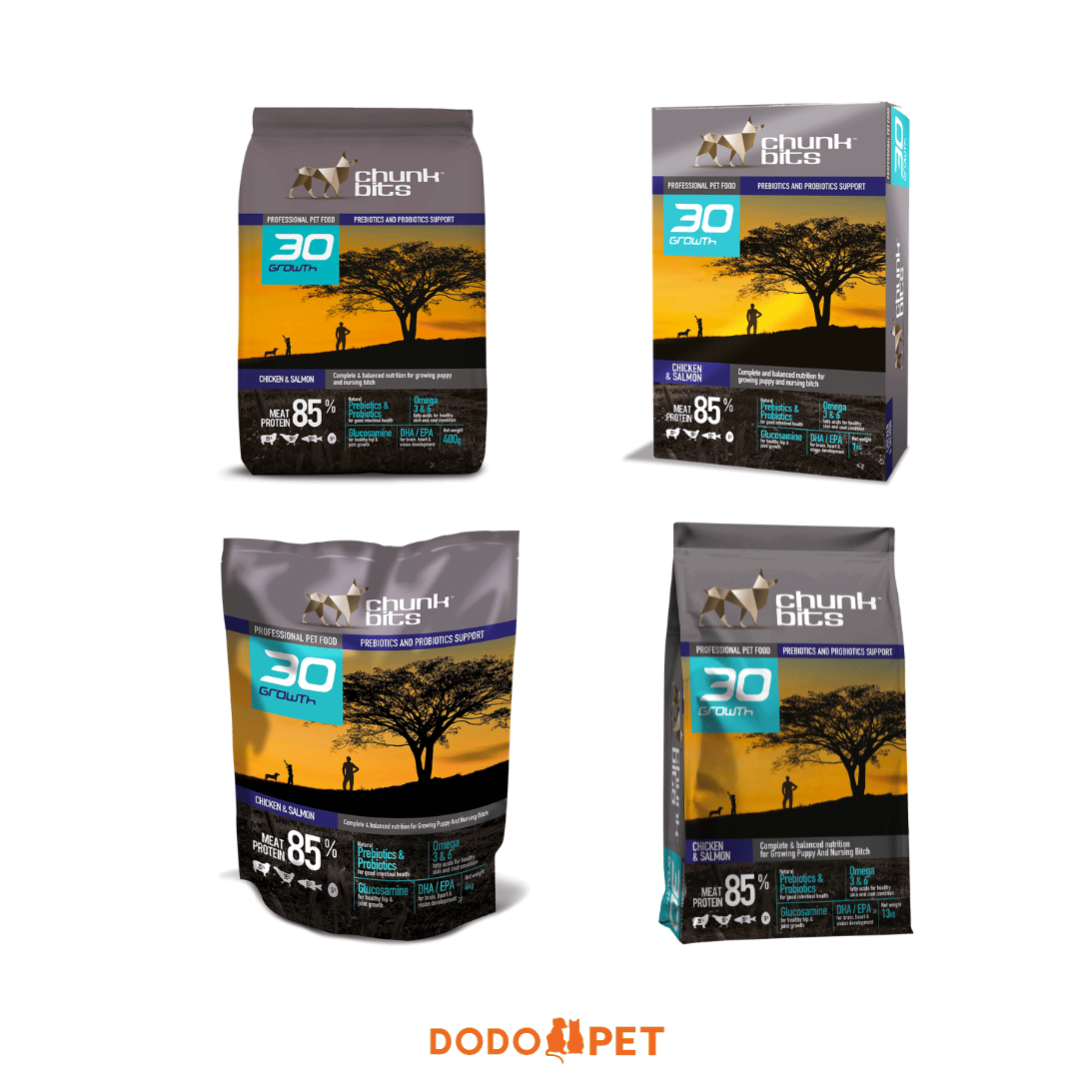 Chunkbits 30 Growth Chicken & Salmon Puppy Food
