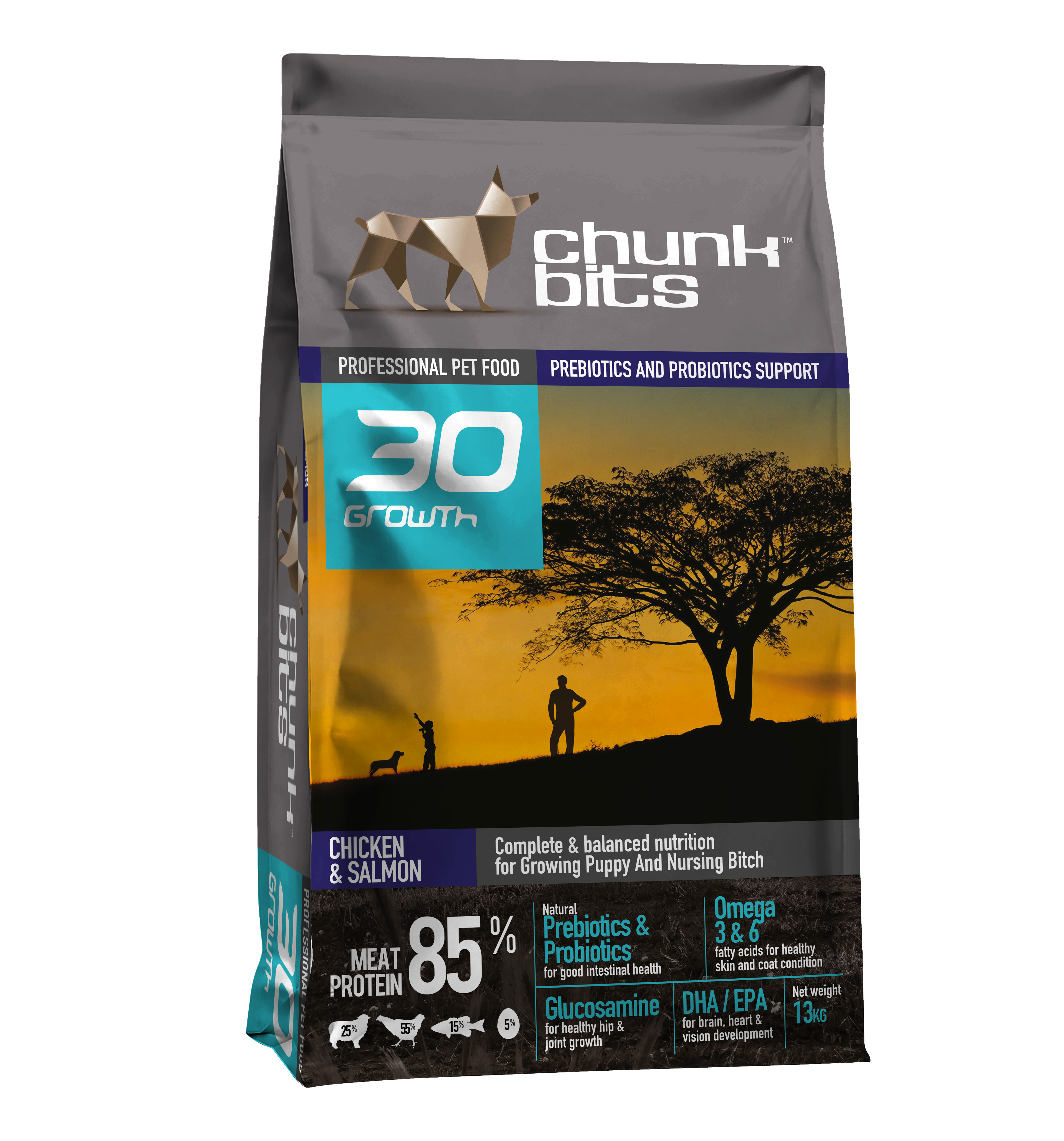 Chunkbits 30 Growth Chicken & Salmon Puppy Food_4